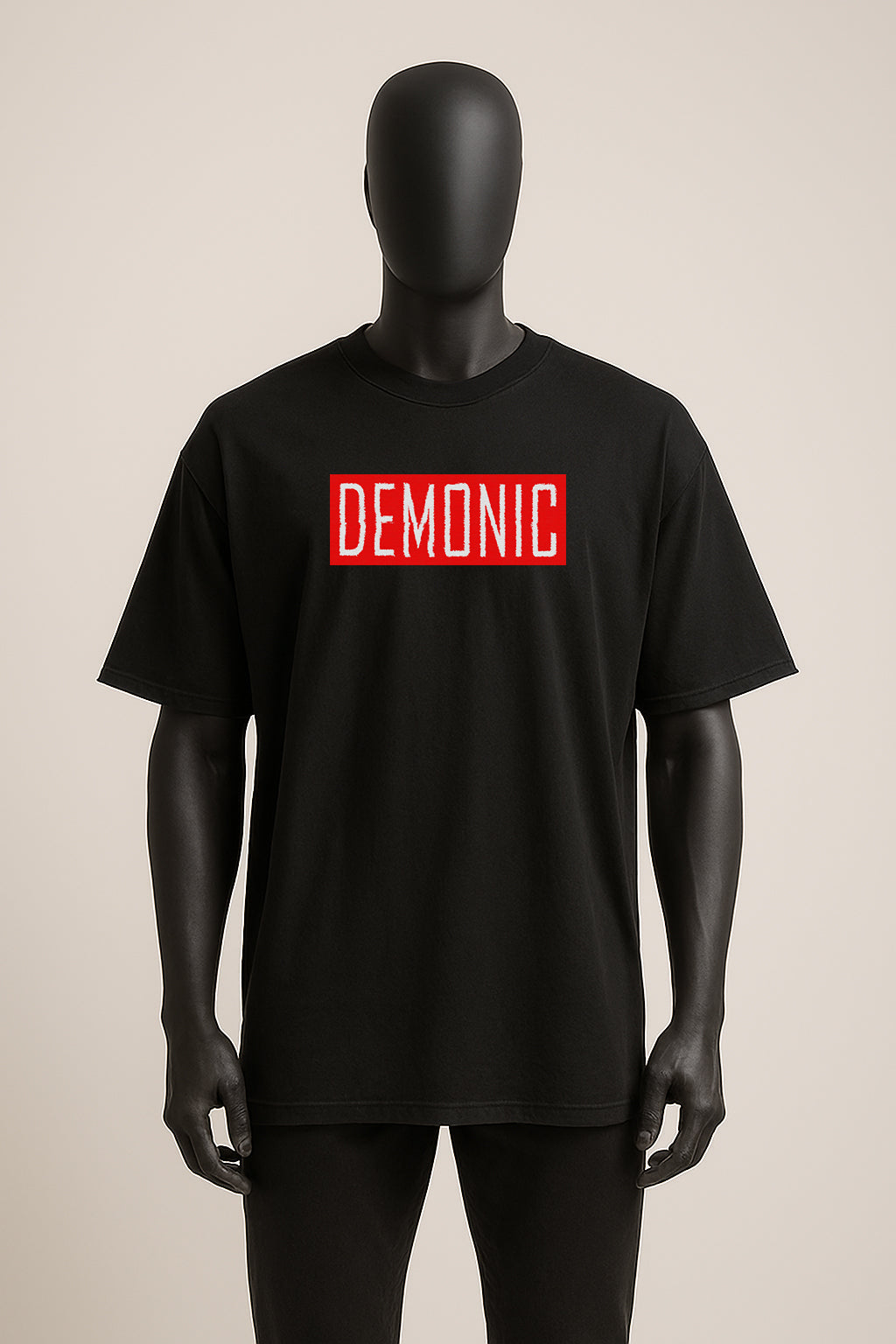 Oversized Tee – Demonic Elegance