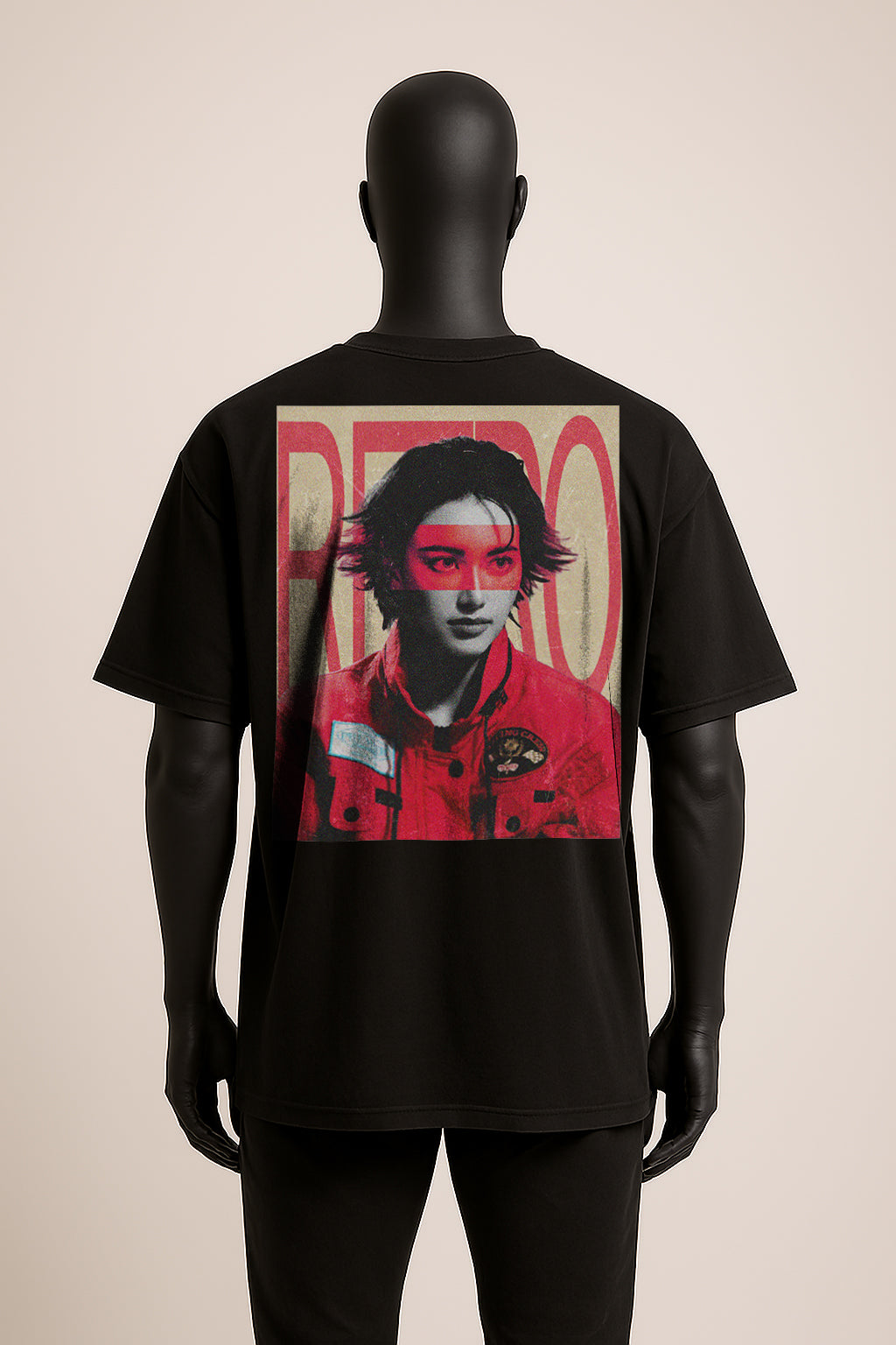 Crimson Retro unisex oversized tees